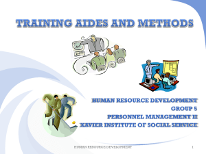 3. training aides and methods