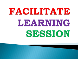 facilitate learning session