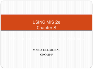 USING MIS 2e Chapter 8 E-Commerce & Supply Chain Systems