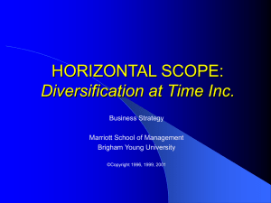 HORIZONTAL SCOPE: Diversification at Time Inc.