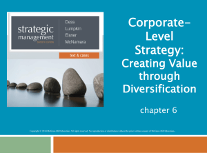 Corporate-Level Strategy: Creating Value through Diversification