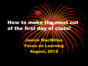 Make the most out of the first day of class!