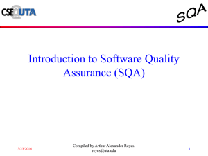 Introduction to Software Quality Assurance
