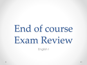 End of course Exam Review