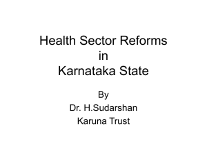 Health Sector Reforms Karnataka