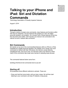 iOS Guide for Siri and Dictation
