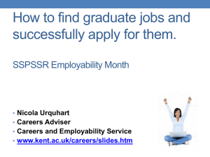 How to apply for graduate jobs - SSPSSR