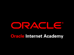 Oracle Internet Academy - Information Technology Academy