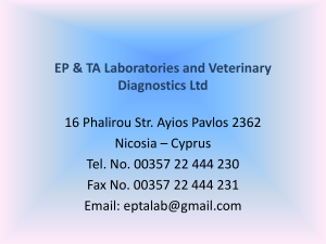 EP & TA Laboratories and Veterinary Diagnostics LTD