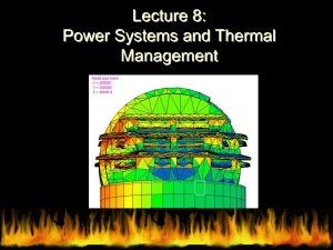 Lecture 7: Power Systems and Thermal Management