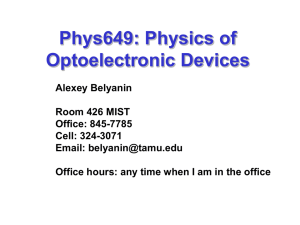 Lecture notes 1 - People @ TAMU Physics