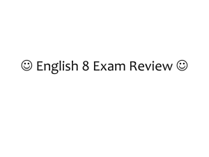 English 8 Exam Review