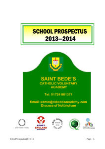 religious education and acts of worship at st. bede's school