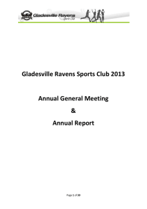 Annual Report 2013 - The Gladesville Ravens