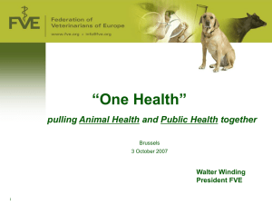 One Health Concept - Federation of Veterinarians in Europe