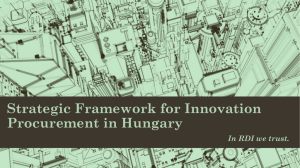 Strategic Framework for Innovation Procurement in Hungary