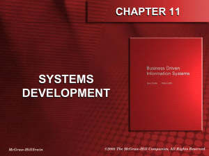 Systems development life cycle (SDLC)