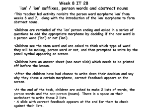 Week 8 IT 28 'Person words and abstract nouns'