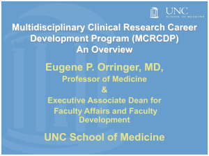 UNC Multidisciplinary Clinical Research Career Development