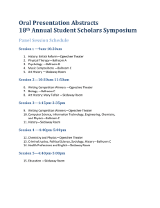 Oral Presentation Abstracts 18 th Annual Student Scholars Symposium