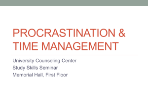 Procrastination & Time Management