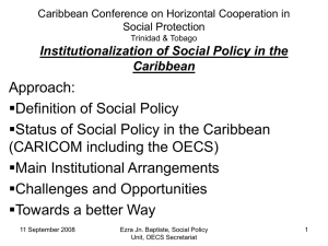 Institutionalization of Social Policy in the Caribbean