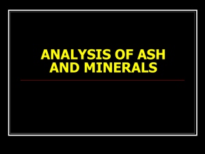 ANALYSIS OF ASH AND MINERALS