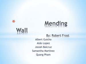 Mending Wall By - Cloudfront.net