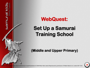Set Up a Samurai Training School