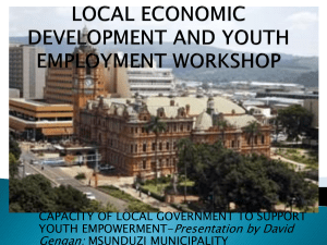 local economic development and youth employment workshop