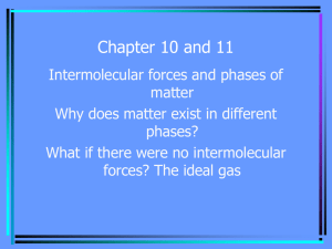 Physical properties of the states of matter