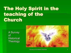 The Holy Spirit in the teaching of the Church