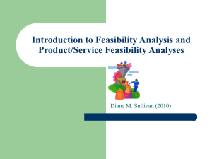 Product/Service Feasibility Analysis Studies