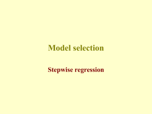 Selection of predictor variables