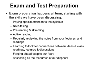 Exam and Test Preparation
