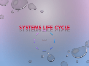 System Life Cycle