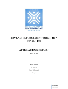 Law Enforcement Torch Run® Final Leg for the