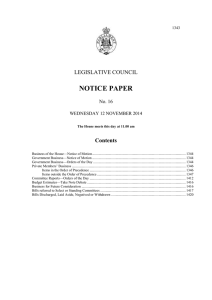 notice paper 16 - 12 november 2014 s
