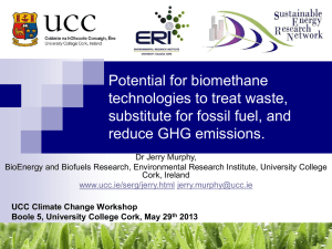 Potential for biomethane technologies to treat waste, substitute for