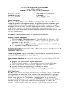 090 sample syllabus - Quinsigamond Community College