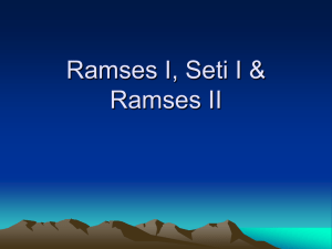 Seti I, Ramses I & Ramses II