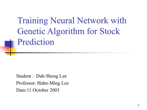Training Neural Network with Genetic Algorithm for Stock Prediction