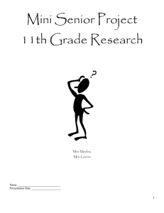 Mini Senior Research Paper