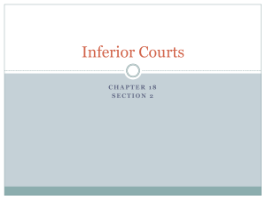 Inferior Courts
