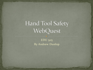 Hand Tool Safety webquest