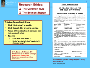 Research Ethics 2, The Common Rule
