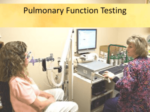 Pulmonary Function Testing - Respiratory Therapy Files