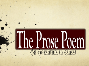 The Character Prose Poem