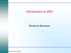 Introduction to MIS Chapter 11