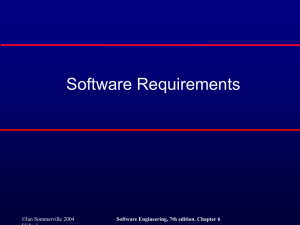 Software Requirements - Systems, software and technology